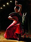 Fabian Perez Celina con abanico painting